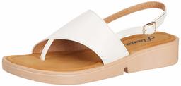 Flavia Women's White Fashion Sandals-7 UK (39 EU) (8 US) (FL/218/WHT)