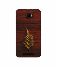 Amazon Brand - Solimo Designer Leaf on Wood UV Printed Soft Back Case Mobile Cover for Karbonn K9 Viraat