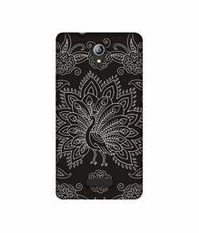 Amazon Brand - Solimo Designer White Peacock Rangoli 3D Printed Hard Back Case Mobile Cover for Micromax Canvas Pace 4G Q416