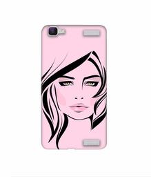 Amazon Brand - Solimo Designer Pink Lady Pattern 3D Printed Hard Back Case Mobile Cover for Vivo V1 Max