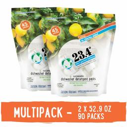 23.4 Degree Life's Perfect Balance Auto Dish Packs, Powdered, 2 Units, Citrus, 90 Count