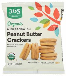 365 EVERYDAY VALUE Mini Peanut Butter Sandwich Crackers individual bag, 1 OZ