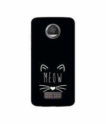 Amazon Brand - Solimo Designer Meow 3D Printed Hard Back Case Mobile Cover for Moto Z2 Play