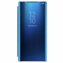 Amazon Brand - Solimo Protective Clear View flip Cover for Samsung Galaxy Note 10 (Blue)