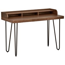 Amazon Brand – Rivet Modern Wood and Metal Hairpin Small Table Desk, 47.2