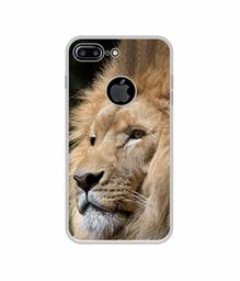 Amazon Brand - Solimo Designer Lion UV Printed Soft Back Case Mobile Cover for Apple iPhone 7 Plus (Logo Cut)