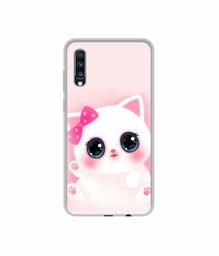 Amazon Brand - Solimo Designer Babby Kitty UV Printed Soft Back Case Mobile Cover for Samsung Galaxy A70