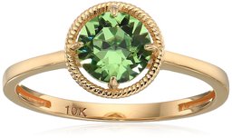 10k Gold Swarovski Crystal August Birthstone Ring, Size 7