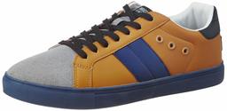 Amazon Brand - Inkast Denim Co. Men's Brown/Navy PU Sneakers-10 UK (44 EU) (11 US) (AZ-IK-011)