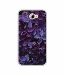 Amazon Brand - Solimo Designer Purple Flowers UV Printed Soft Back Case Mobile Cover for Huawei Honor Bee 4G