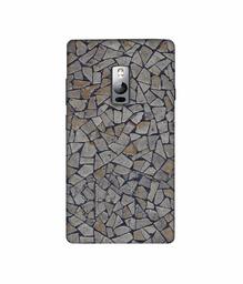 Amazon Brand - Solimo Designer Marble Pices 3D Printed Hard Back Case Mobile Cover for OnePlus 2