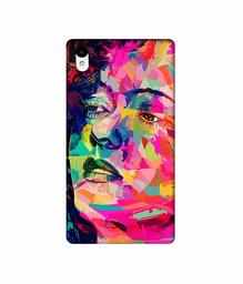 Amazon Brand - Solimo Designer Multicolor Lady Vector 3D Printed Hard Back Case Mobile Cover for Sony Xperia Z2