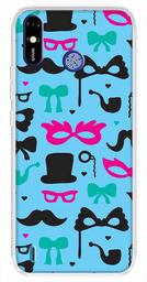 Amazon Brand - Solimo Designer Multicolor Clip Art Vector Blue Printed Soft Back Case Mobile Cover for Tecno Spark Go Plus