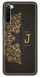 Amazon Brand - Solimo Designer Black Pattern Alphabet-J 3D Printed Hard Back Case Mobile Cover for Xiaomi Redmi Note 8