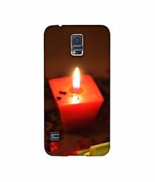 Amazon Brand - Solimo Designer Candle Light 3D Printed Hard Back Case Mobile Cover for Samsung Galaxy S5 i9600