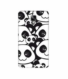 Amazon Brand - Solimo Designer Panda Texture 3D Printed Hard Back Case Mobile Cover for OnePlus 3 / OnePlus 3T