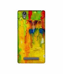 Amazon Brand - Solimo Designer Yellow and Green Paint 3D Printed Hard Back Case Mobile Cover for Gionee F103