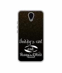 Amazon Brand - Solimo Designer Daddy's Girl and Mummy World UV Printed Soft Back Case Mobile Cover for Micromax Yu Yunique 2