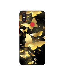 Amazon Brand - Solimo Designer Golden Butterfly Pattern 3D Printed Hard Back Case Mobile Cover for Mi A2