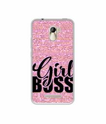 Amazon Brand - Solimo Designer Girl Boss On Pink Sparkle UV Printed Soft Back Case Mobile Cover for Karbonn Aura Power 4G Plus