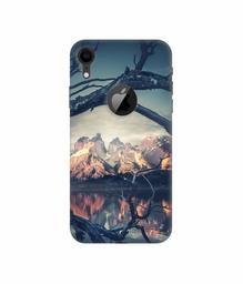 Amazon Brand - Solimo Designer Tree Reflextion 3D Printed Hard Back Case Mobile Cover for Apple iPhone XR (Logo Cut)