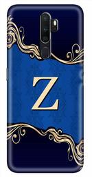 Amazon Brand - Solimo Designer Blue Pattern Alphabet-Z 3D Printed Hard Back Case Mobile Cover for Oppo A5 (2020)