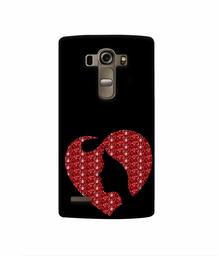 Amazon Brand - Solimo Designer Heart Shape Lady with Glitter 3D Printed Hard Back Case Mobile Cover for LG G4 Stylus