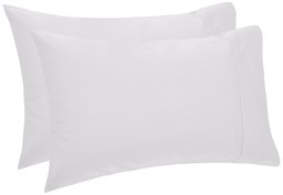 Pinzon 400-Thread-Count Hemstitch Egyptian Cotton Pillowcases - Standard, White (Set of 2)