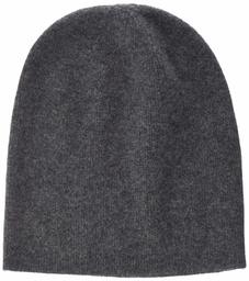 Amazon Merk: 100% Premium Cashmere Jersey Beanie voor mannen met knoopsluiting,Donkergrijs,Eén maat