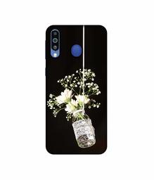 Amazon Brand - Solimo Designer Hanging Flowerpot 3D Printed Hard Back Case Mobile Cover for Samsung Galaxy M21