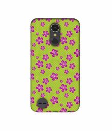 Amazon Brand - Solimo Designer Pink Flower Patterns 3D Printed Hard Back Case Mobile Cover for LG K10 (2017)