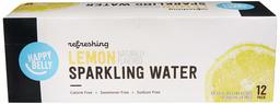 Amazon Brand - Happy Belly Lemon Sparkling Water (Pack of 12)