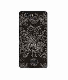 Amazon Brand - Solimo Designer White Peacock Rangoli 3D Printed Hard Back Case Mobile Cover for Micromax Canvas Nitro 2 E311