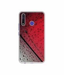 Amazon Brand - Solimo Designer Water Drop On Glass UV Printed Soft Back Case Mobile Cover for Tecno Camon 12 Air