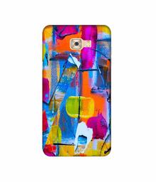 Amazon Brand - Solimo Designer Multicolor Box Texture 3D Printed Hard Back Case Mobile Cover for Samsung Galaxy C7 Pro