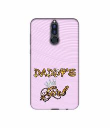 Amazon Brand - Solimo Designer Daddy's Girl in Glitter Pattern 3D Printed Hard Back Case Mobile Cover for Huawei Honor 9i