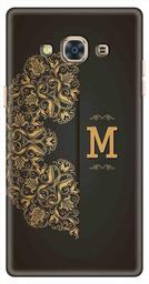 Amazon Brand - Solimo Designer Black Pattern Alphabet-M 3D Printed Hard Back Case Mobile Cover for Samsung Galaxy J3 Pro