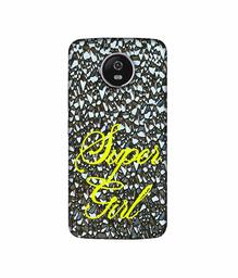 Amazon Brand - Solimo Designer Super Girl On Foil 3D Printed Hard Back Case Mobile Cover for Motorola Moto G5