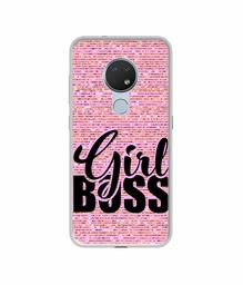 Amazon Brand - Solimo Designer Girl Boss On Pink Sparkle UV Printed Soft Back Case Mobile Cover for Nokia 6.2