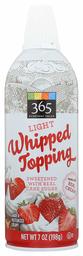 365 Everyday Value, Real Dairy Whipped Cream, 7 oz