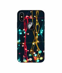 Amazon Brand - Solimo Designer Lighting 3D Printed Hard Back Case Mobile Cover for Apple iPhone X (Logo Cut)