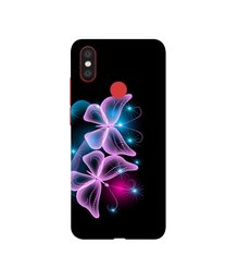 Amazon Brand - Solimo Designer Butterflies Neon Light 3D Printed Hard Back Case Mobile Cover for Mi A2