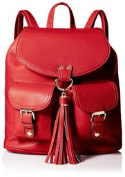 SOCIETY NEW YORK Women's Backpack with Tassel, Red