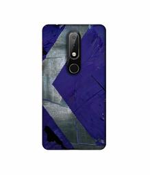 Amazon Brand - Solimo Designer Purple and Gray Texture 3D Printed Hard Back Case Mobile Cover for Nokia 6.1 Plus