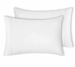 Brushed Cotton Blended Pillowcases, Pure White, Oxford King