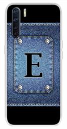 Amazon Brand - Solimo Designer Multicolor Button Jeans Alphabet-E Printed Soft Back Case Mobile Cover for Oppo F15