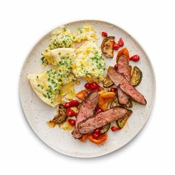 Amazon Meal Kits, Caribbean-Spiced Steak and Jalapeño Corn Pudding, Serves 2