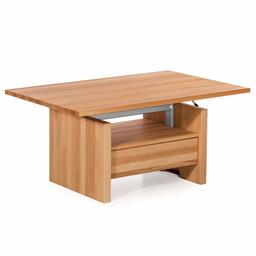 Amazon Brand - Alkove Hayes Lift-Top Solid Wood Coffee Table with 1-Drawer, 110 x 70 x 51-70cm, Core Beech/Metal