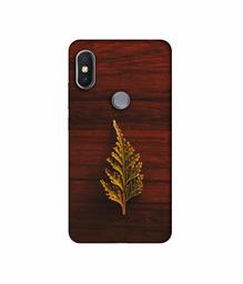 Amazon Brand - Solimo Designer Leaf on Wood UV Printed Soft Back Case Mobile Cover for Mi Redmi Y2