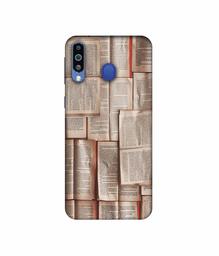 Amazon Brand - Solimo Designer Books Texture 3D Printed Hard Back Case Mobile Cover for Samsung Galaxy M21